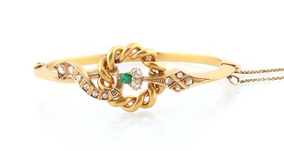 Diamant Smaragdarmreif - Exquisite jewellery