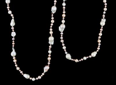 2 Süßwasserkulturperlen Halsketten - Exquisite jewellery