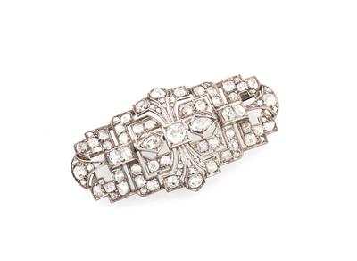 Diamantbrosche zus. ca. 4,50 ct - Exkluzivní šperky