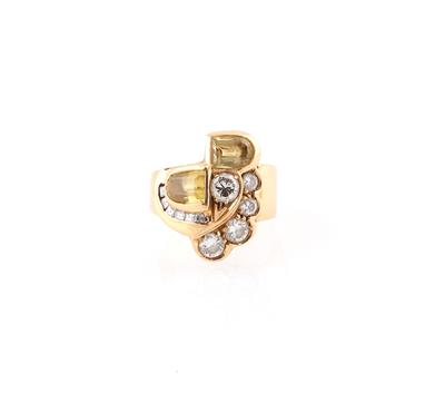 Diamant Citrin Ring - Exkluzivní šperky