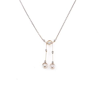 Diamantcollier zus. ca. 0,20 ct - Exquisite jewellery
