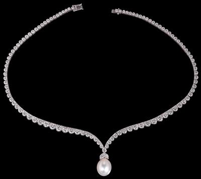 Diamant Kulturperlen Collier - Exkluzivní šperky