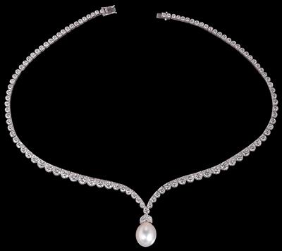 Diamant Kulturperlen Collier - Exquisite jewellery