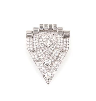 Diamantbrosche zus. ca. 18,45 ct - Exkluzivní šperky
