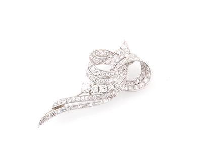 Diamantbrosche zus. ca. 5,40 ct - Exquisite jewellery