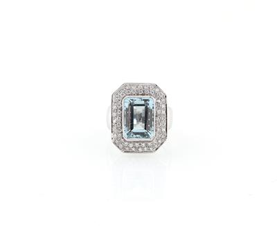 Brillant Aquamarin Ring - Erlesener Schmuck