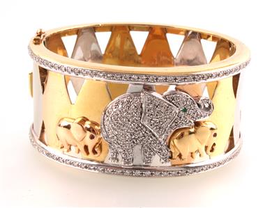 Brillantarmreif "Elefanten" zus. ca. 2,10 ct - Exkluzivní šperky