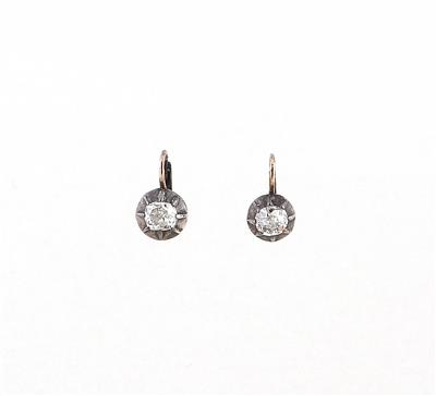 Zwei Altschliffbrillant Ohrringe zus. ca. 0,90 ct - Exquisite jewellery