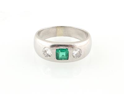 Diamant Smaragd Ring - Erlesener Schmuck