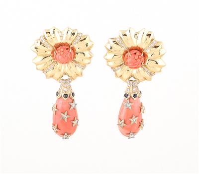 Moroni Brillant Korallen Ohrclips - Exquisite jewellery