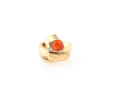 Brillant Feueropal Ring Schlange - Erlesener Schmuck