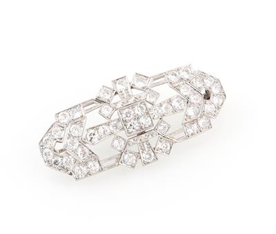 Diamantbrosche zus. ca. 5 ct - Exquisite jewellery