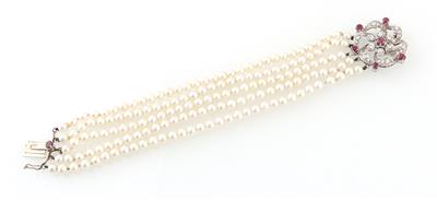 Diamant Kulturperlen Armband - Exkluzivní šperky