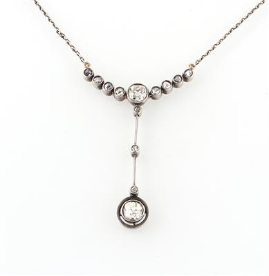 Diamantcollier zus. ca. 1,30 ct - Gioielli scelti