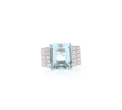 Brillant Aquamarin Ring - Klenoty