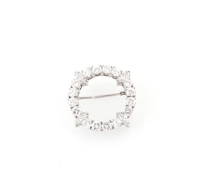 Diamantbrosche zus. ca. 4,15 ct - Klenoty