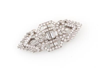 Diamantdoppelclip zus. ca. 4,80 ct - Exquisite jewellery