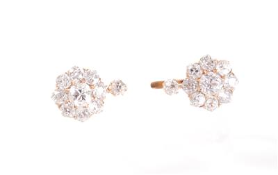 2 Altschliffdiamantohrringe zus. ca. 2,90 ct - Exquisite jewellery