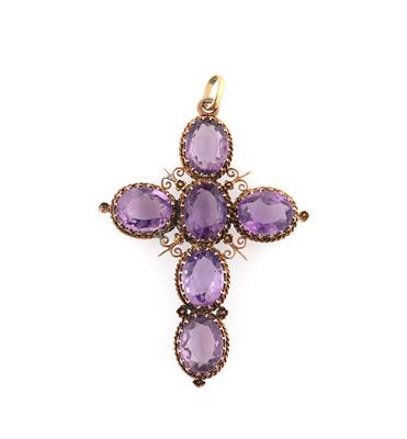 Amethyst Kreuzanhänger - Erlesener Schmuck