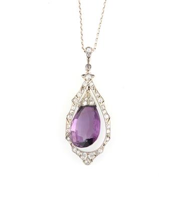 Diamantanhänger zus. ca. 0,70 ct - Exquisite jewellery