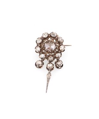 Diamantrauten Brosche zus. ca. 0,50 ct - Exquisite jewellery