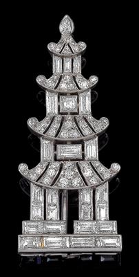 Diamantbrosche Pagode zus. ca. 2,20 ct - Gioielli scelti