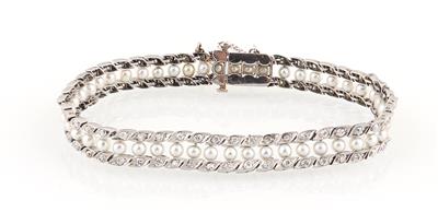 Diamant Kulturperlen Armband - Exquisite jewellery