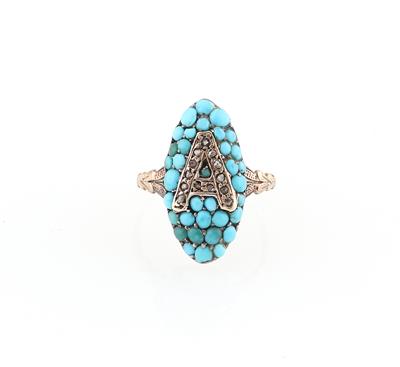 Diamant Türkis Ring - Exkluzivní šperky