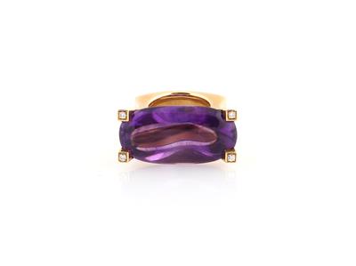 Brillant-Amethyst-Ring - Exkluzivní šperky