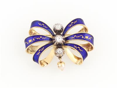 Altschliffbrillant Brosche zus. ca. 0,35 ct - Exquisite jewellery