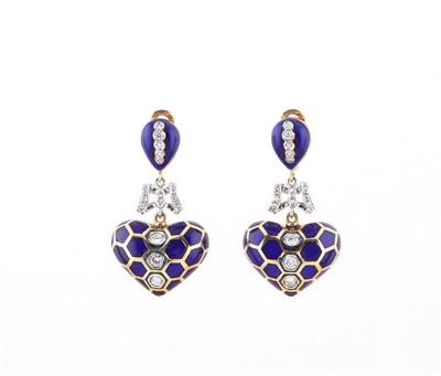 Diamant Ohrclipgehänge zus. ca. 0,80 ct - Christmas Auction - Jewellery