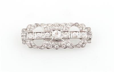 Altschliffdiamant Brosche zus. ca. 4,50 ct - Exquisite jewellery