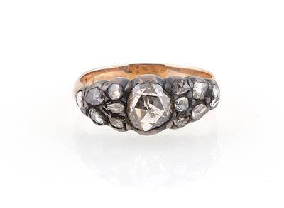 Diamantrauten Ring zus. ca. 0,70 ct - Gioielli scelti