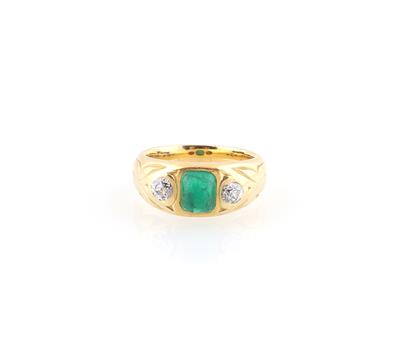 Altschliffbrillant Smaragdring - Exkluzivní šperky