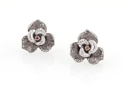Brillant Blüten Ohrclips - Juwelen