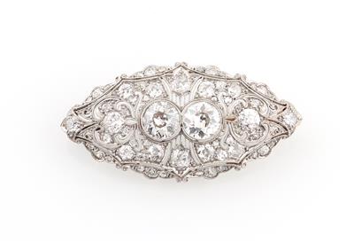 Diamantbrosche zus. ca.6,10 ct - Exquisite jewellery