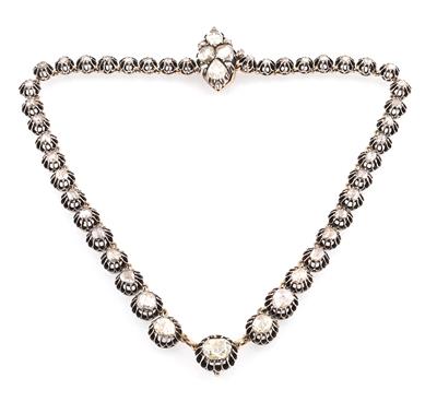 Diamantcollier zus. ca. 11 ct - Juwelen