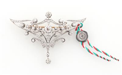 Altschliffbrillant Brosche zus. ca. 4,20 ct - Exquisite jewellery