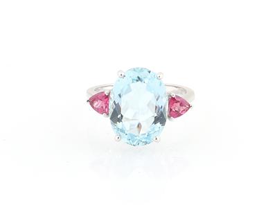 Aquamarin Turmalinring - Erlesener Schmuck