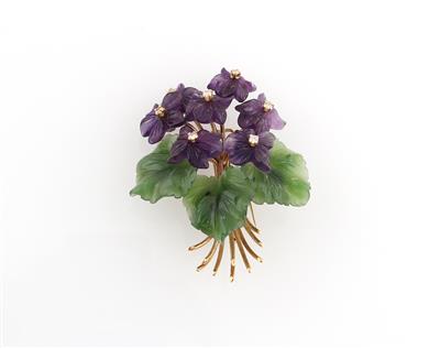 Blütenbrosche Veilchen - Exquisite jewellery