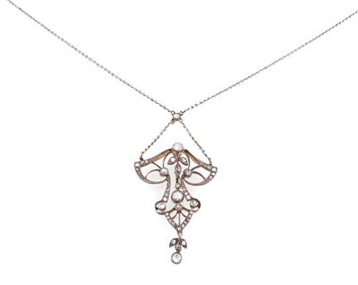 Altschliffdiamant Collier zus. ca. 0,20 ct - Exkluzivní šperky