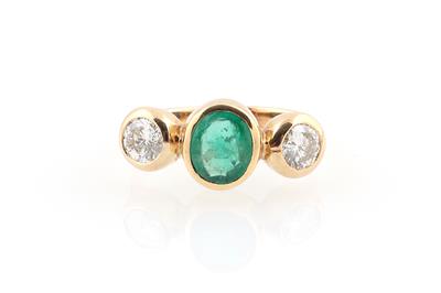 Brillant-Smaragd Ring - Jewellery