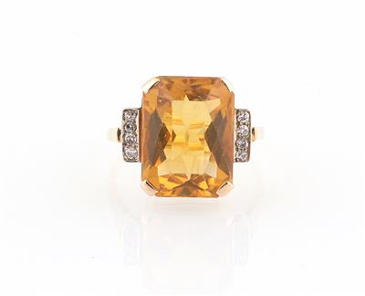 Diamant Citrin Ring - Gioielli