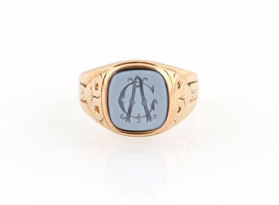 Lagenstein Ring mit Monogramm - Jewellery