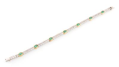Brillant-Smaragd Armkette - Erlesener Schmuck