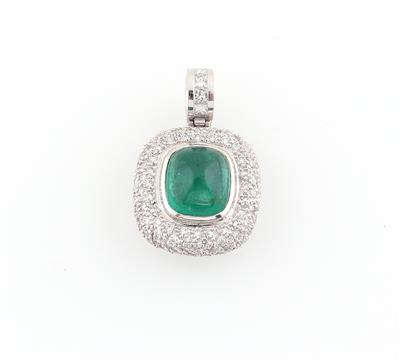 Diamant Smaragdanhänger - Exquisite jewellery
