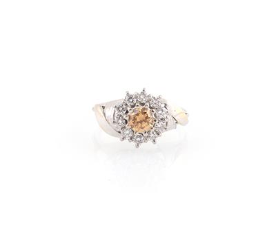 Ring mit tlw. behandelten Brillanten zus. ca. 0,90 ct - Gioielli