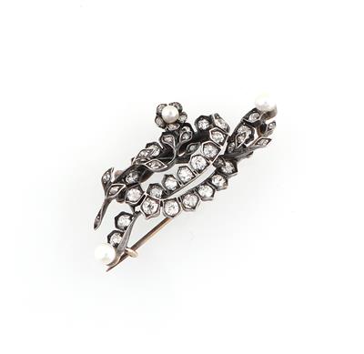 Diamantbrosche zus. ca.1,20 ct - Exquisite jewellery