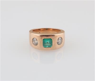 Brillant Smaragd Ring - Erlesener Schmuck