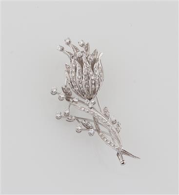 Diamant Blütenbrosche - Exquisite jewellery